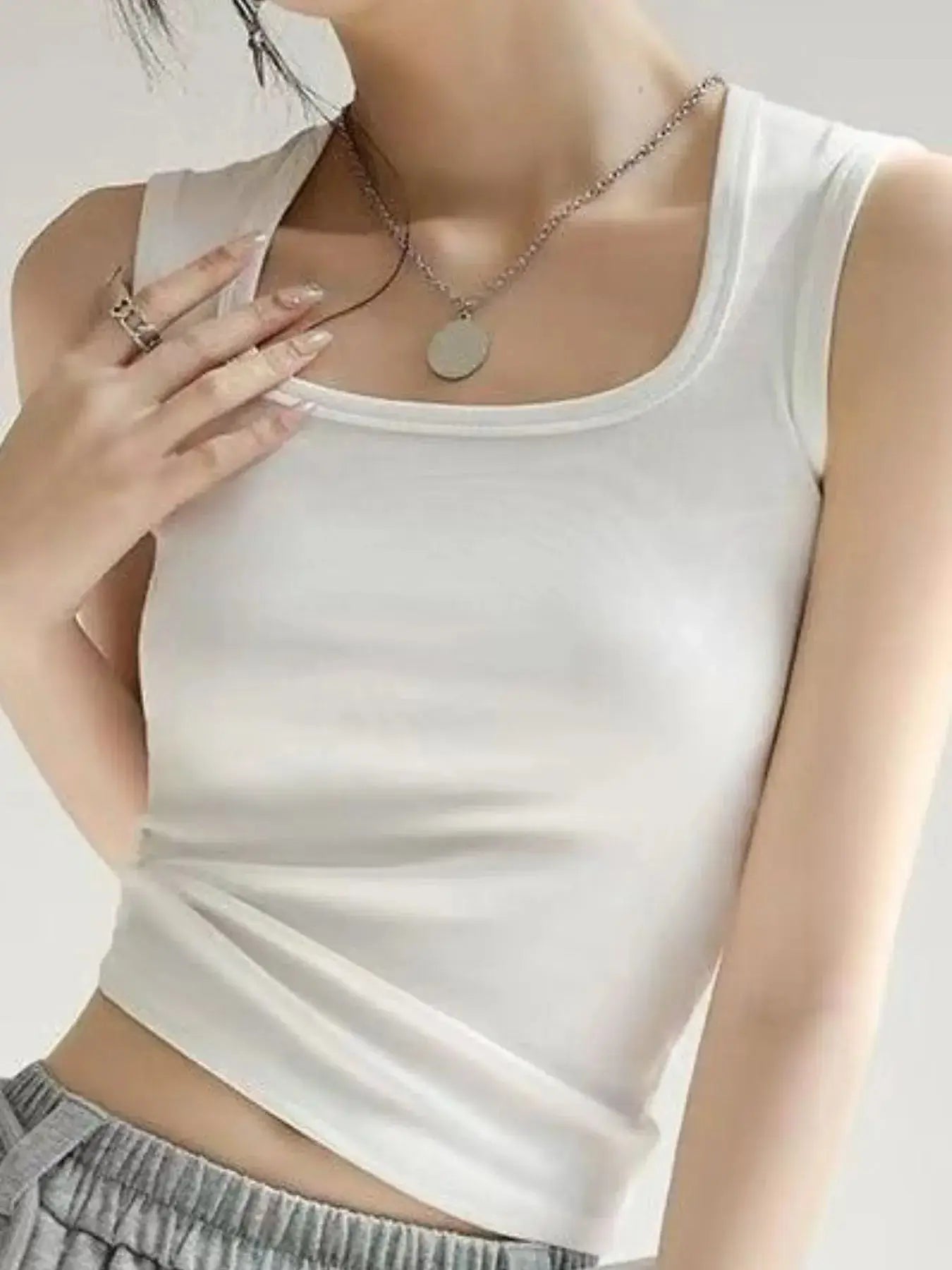 Plus Size Wide Strap Tank - Makw Official Site