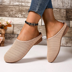 Round Toe Flat Slip-Ons - Makw Official Site