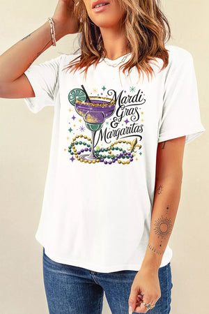 Mardi Gras Margaritas Cheerful Graphic Tee - Makw Official Site