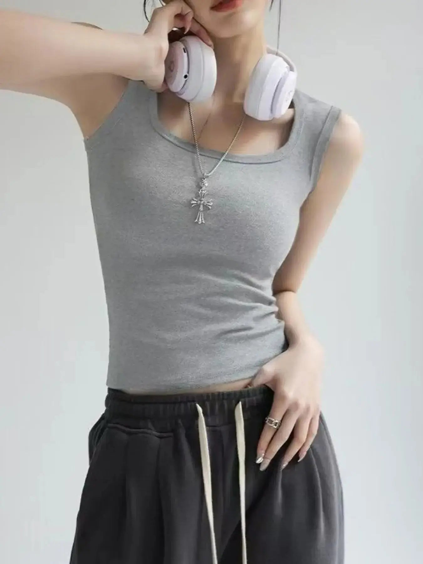 Plus Size Wide Strap Tank - Makw Official Site