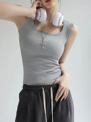 Plus Size Wide Strap Tank - Makw Official Site