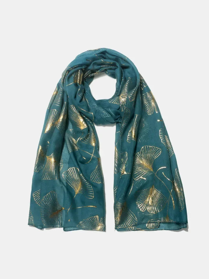 Ginkgo Leaf Polyester Scarf - Makw Official Site