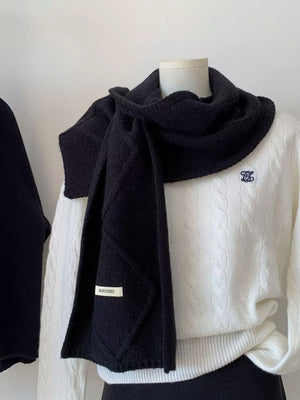 Solid Color Knitted Winter Scarf - Makw Official Site