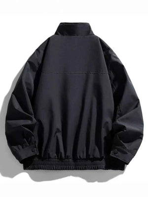 Men's Plus Size Zip Up Casual Jacket