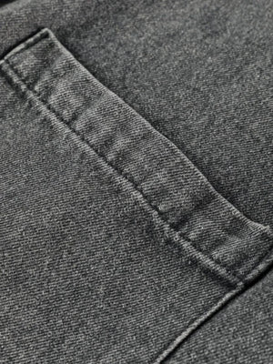 Wide Strap Button Down Denim Overall Dress - Makw Official Site