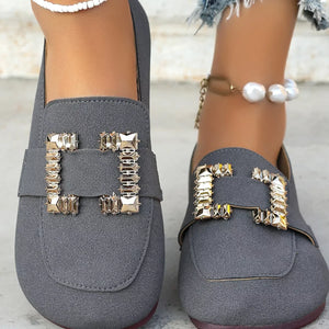 Decor Buckle Round Toe Slip-On - Makw Official Site