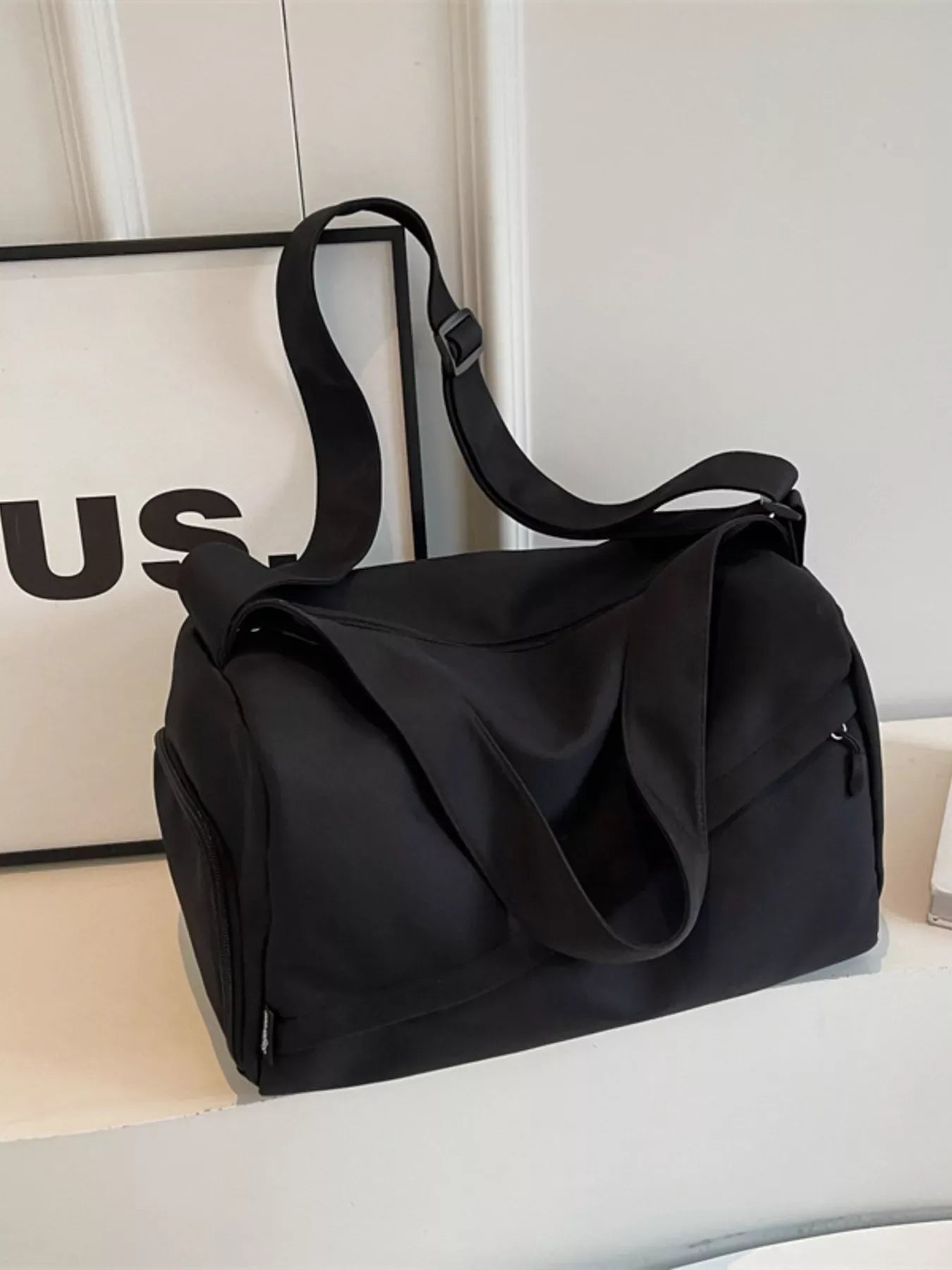 Adjustable Strap Solid Color Travel Bag - Makw Official Site