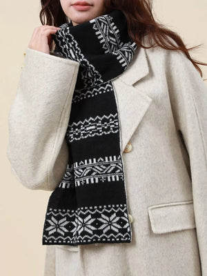 Christmas Snowflake Knit Scarf - Makw Official Site