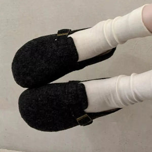 Buckle Decor Round Toe Slippers - Makw Official Site