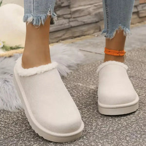 Cozy Plush Lined Platform Slippers - Makw Official Site