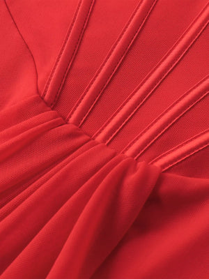 Ruched Halter Neck Mini Dress - Makw Official Site