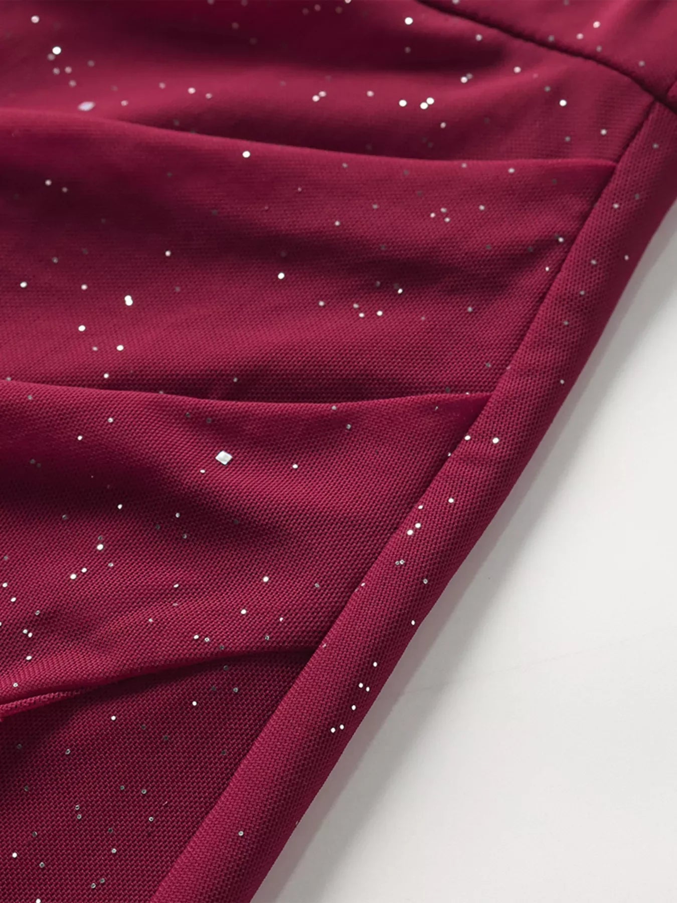 Glitter Slit Maxi Dress - Makw Official Site