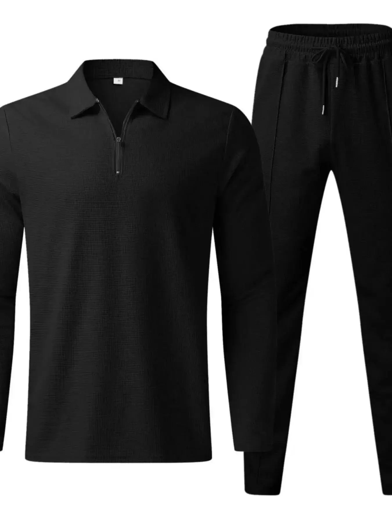 Men's Full Size Long Sleeve Top and Pants Set Plus Size - Makw Official Site