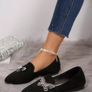 Butterfly Decor Slip-Ons - Makw Official Site