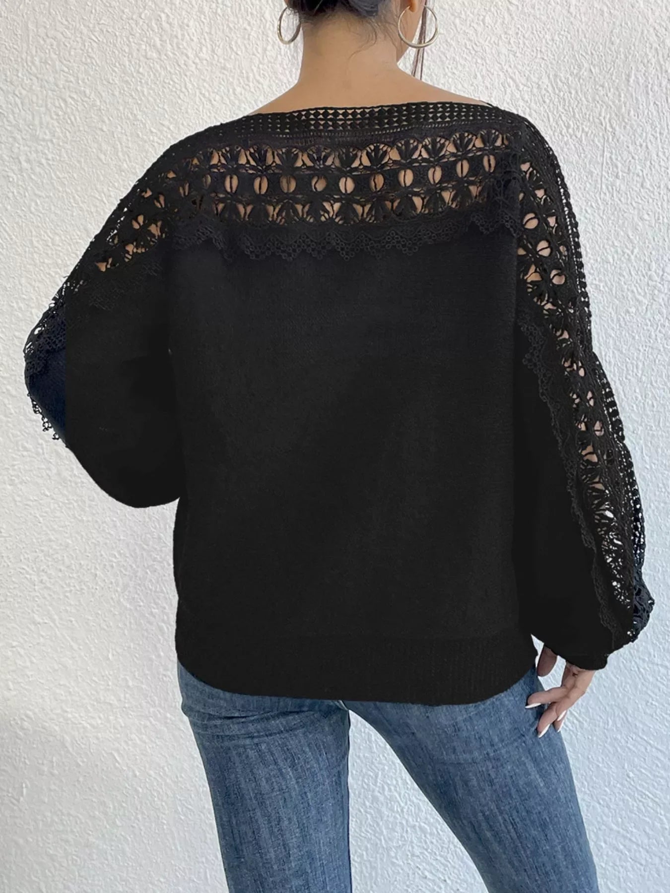 Crochet Long Sleeve Sweater - Makw Official Site