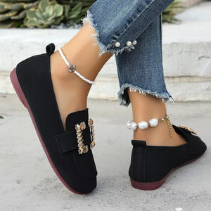 Decor Buckle Round Toe Slip-On - Makw Official Site