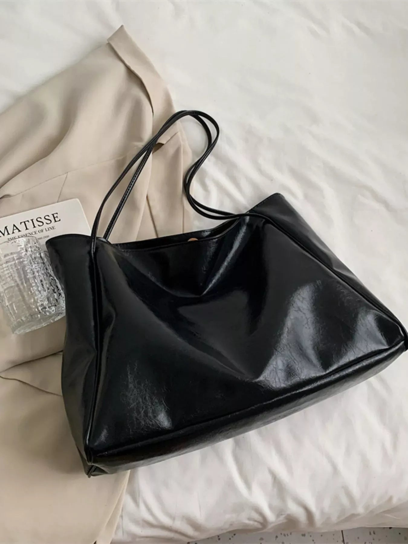 PU Leather Tote Bag - Makw Official Site