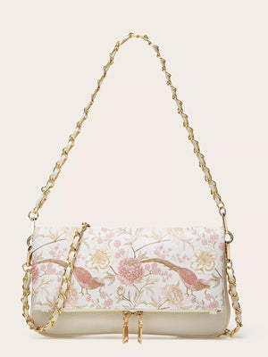 Floral Chain Shoulder Bag - Makw Official Site