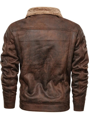 Men's Plus Size Sherpa Lined Button Up Jacket - Makw Official Site