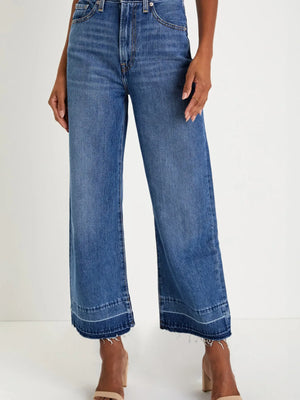 High Waist Wide Leg Washed Jeans - Makw Official Site