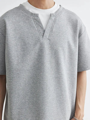 Men's Plus Size Half Sleeve Top and Shorts Set - Makw Official Site