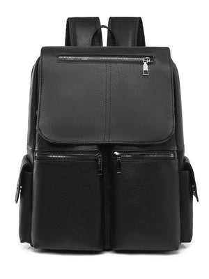 Leather Flapover Backpack Bag - Makw Official Site