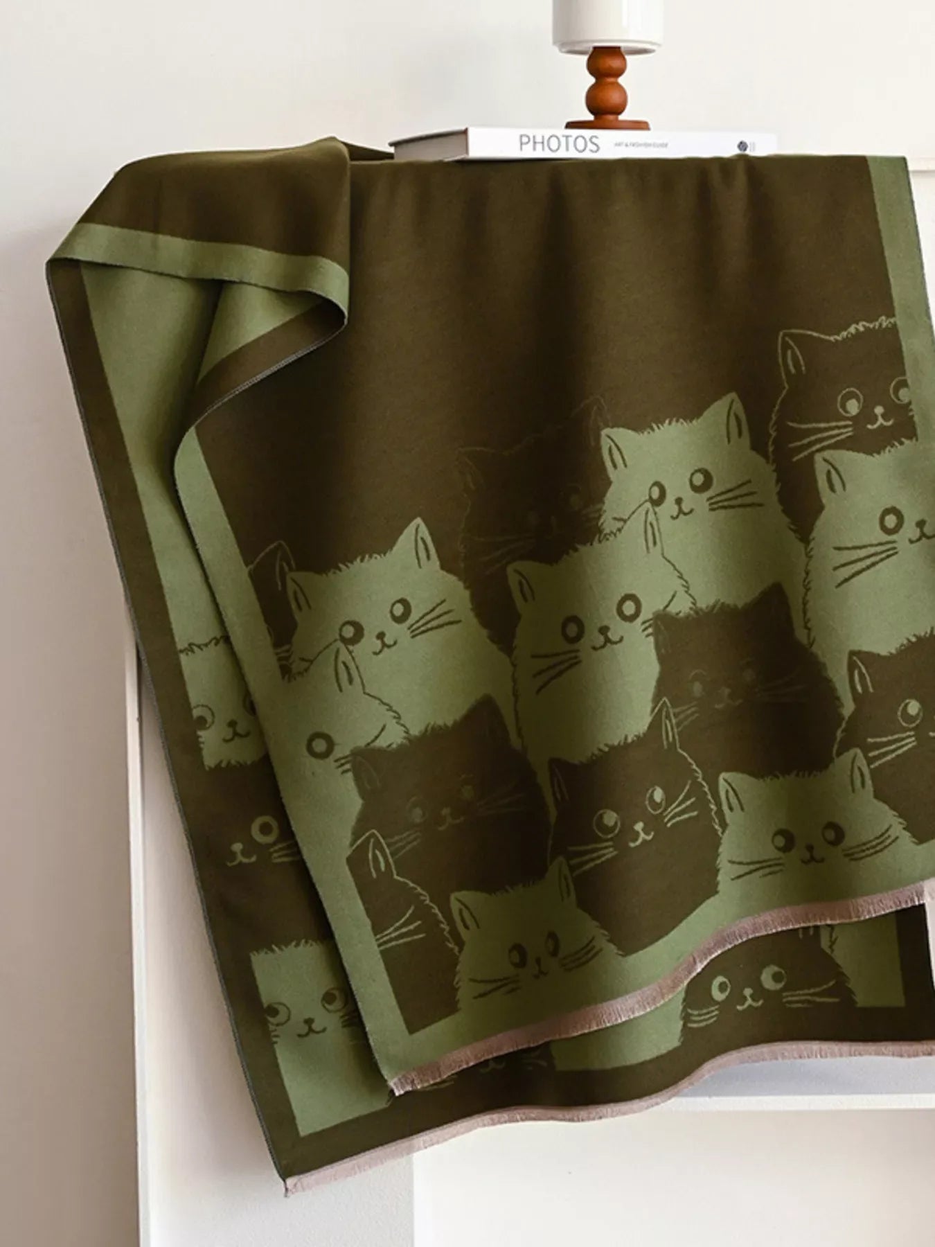 Cute Cat Pattern Knitted Scarf - Makw Official Site
