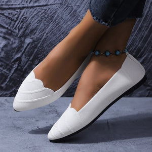 Point Toe Flat Slip-Ons - Makw Official Site