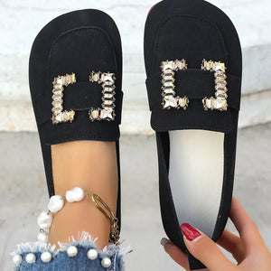 Decor Buckle Round Toe Slip-On - Makw Official Site