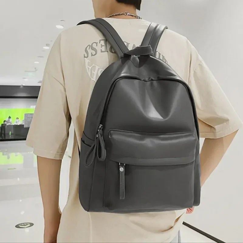 PU Leather Zip Backpack Bag - Makw Official Site
