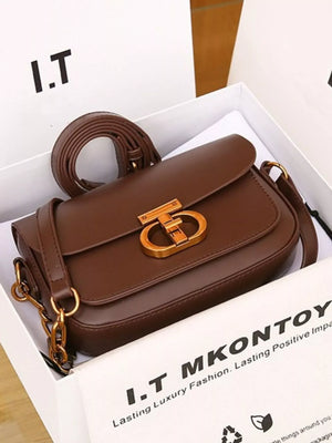 Leather Flap Shoulder Bag - Makw Official Site