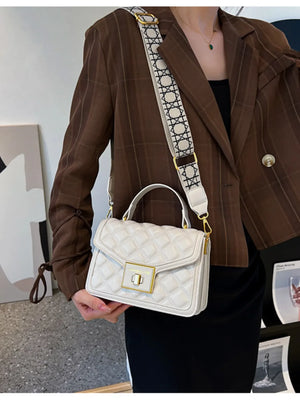 Quilted Adjustable Strap Shoulder Bag - Makw Official Site