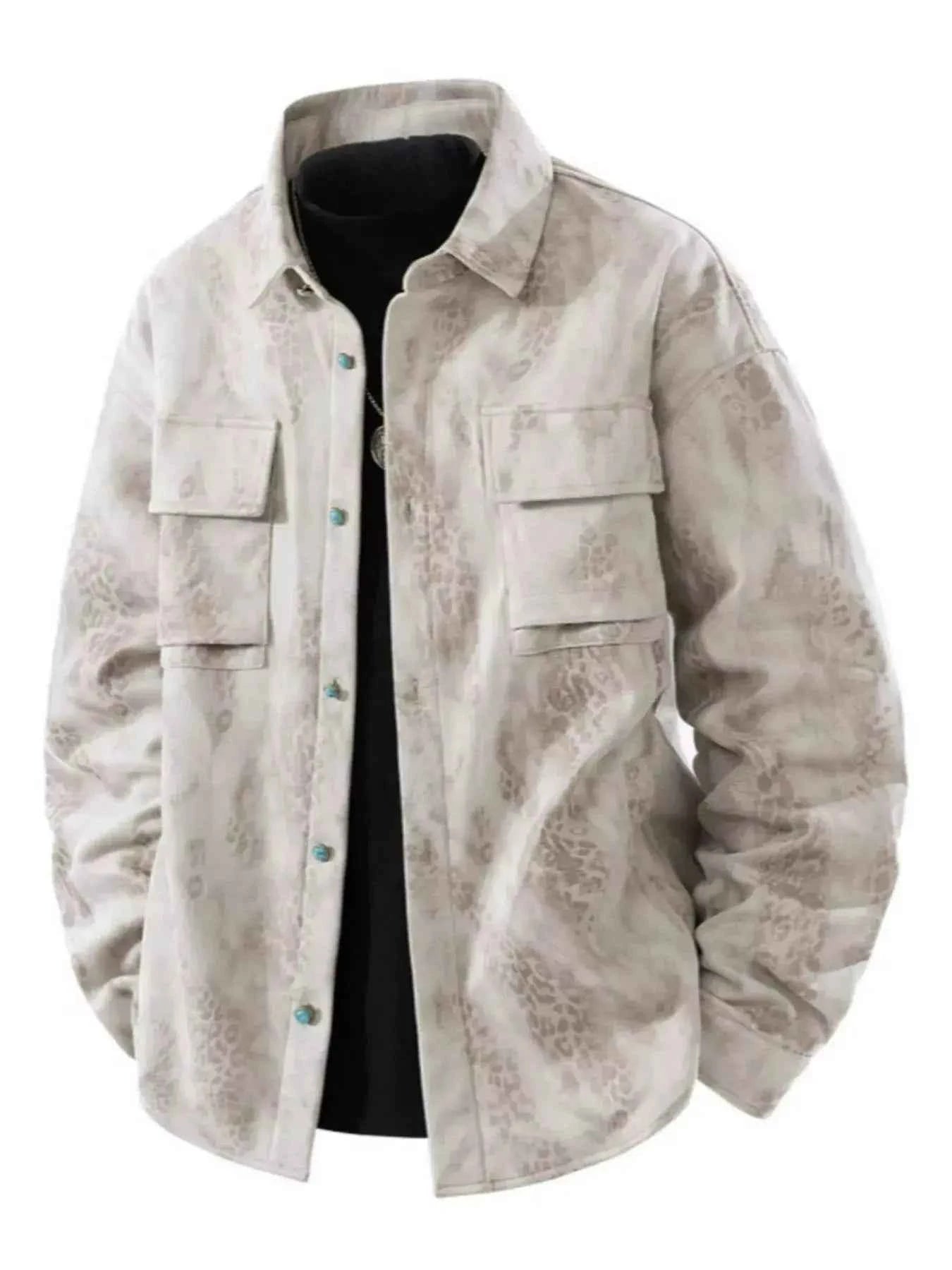 Men's Plus Size Button Up Casual Jacket