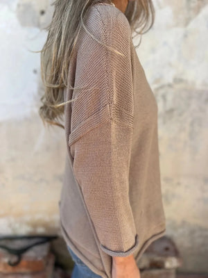 Full Size Casual V-Neck Knit Sweater Plus Size - Makw Official Site