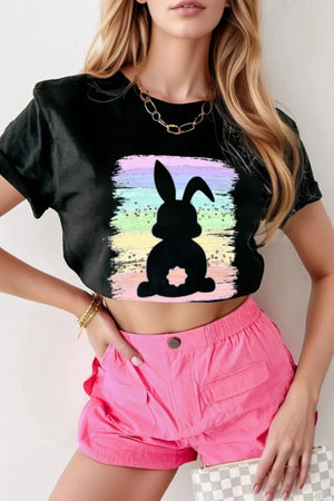 Rabbit Round Neck Short Sleeve T-Shirt - Makw Official Site