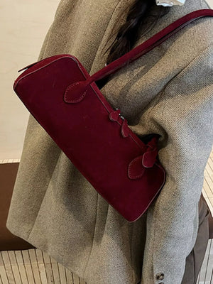 Solid Color Shoulder Bag - Makw Official Site
