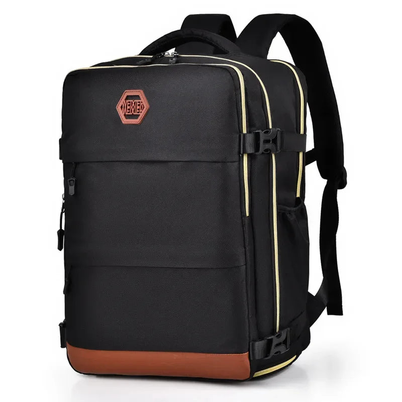 Color Block Multi-Pockets Backpack Bag - Makw Official Site