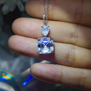 5.8 Carat Moissanite 925 Sterling Silver Pendant Necklace - Makw Official Site
