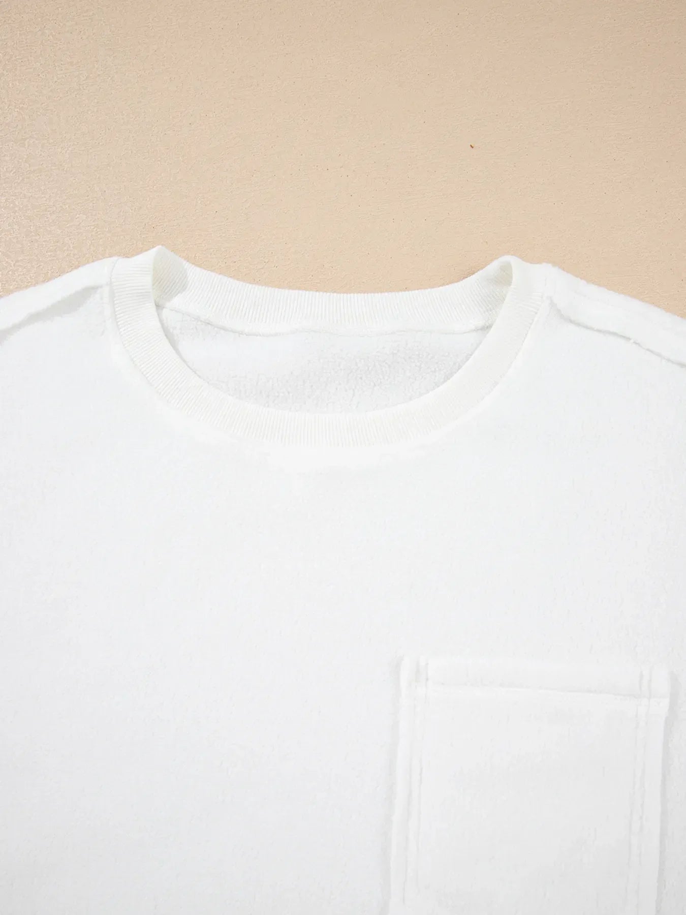 Exposed Seam Chest Pocket Knit Pullover Sweatshirt - Makw Official Site