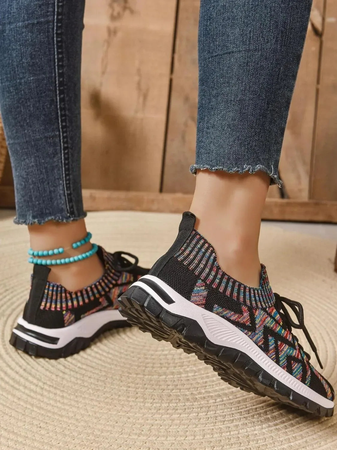 Mesh Knit Lace Up Athletic - Makw Official Site