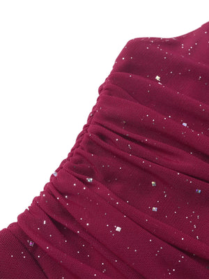 Glitter Tube Mermaid Maxi Dress - Makw Official Site