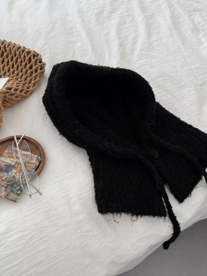 Cozy Knit Button Detail Hat - Makw Official Site