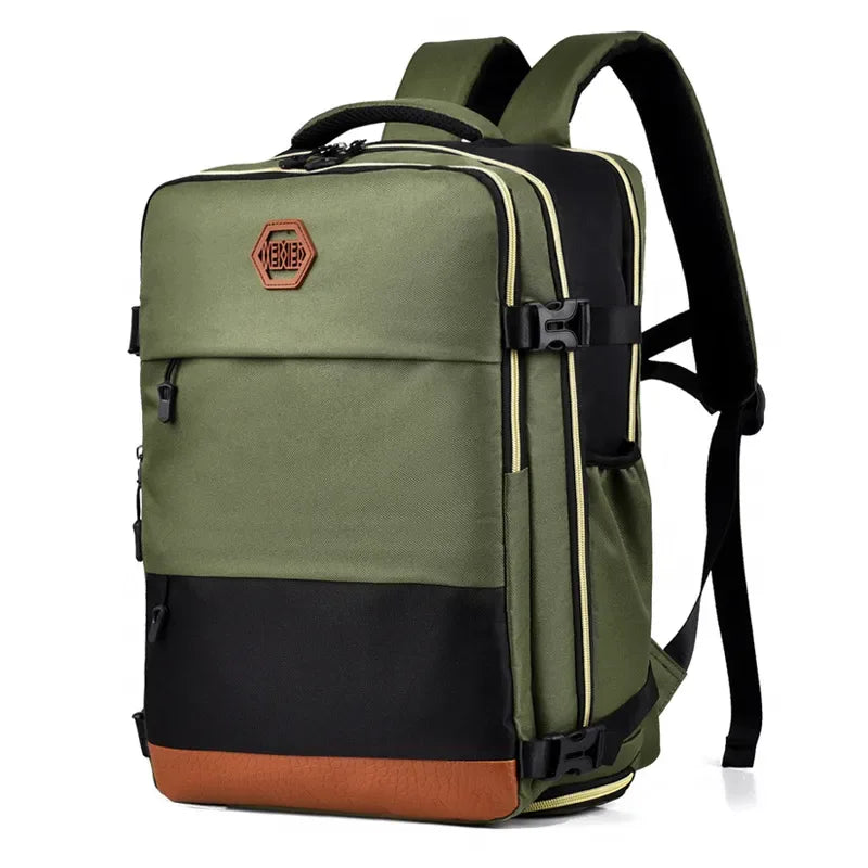 Color Block Multi-Pockets Backpack Bag - Makw Official Site
