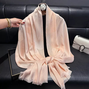 Lightweight Raw Hem Scarf - Makw Official Site