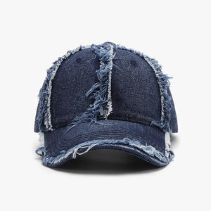 Raw Hem Cotton Baseball Cap - Makw Official Site