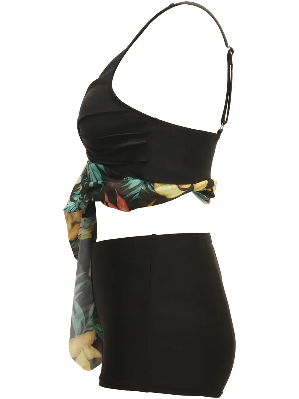 Printed Wide Strap Two-Piece Swim Set - Makw Official Site