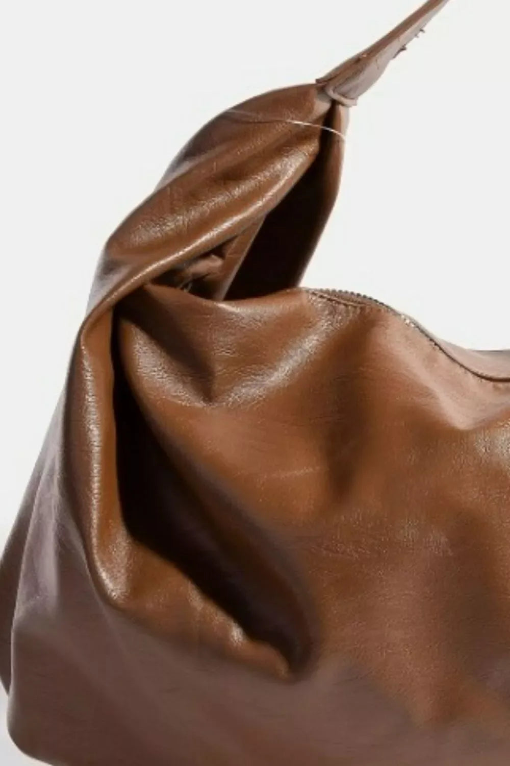 Fame Simple Faux Leather Hobo Shoulder Bag - Makw Official Site