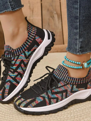 Mesh Knit Lace Up Athletic - Makw Official Site