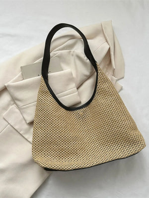 Woven Straw Shoulder Bag - Makw Official Site