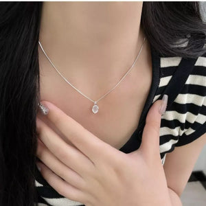 925 Sterling Silver Agate Pendant Necklace - Makw Official Site